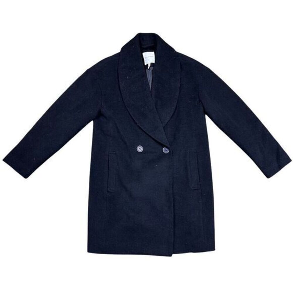 Avec Les‎ Filles Women's Double Breasted Coat Black Shawl Collar Size S - Picture 2 of 7